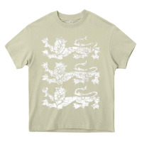 Mossy Retro Three England Lions Vintage Souvenir Heavy Core Tee - longCreatives