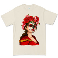 Bone Sugar skull girl Premium Tee - NancyCooperArtShop