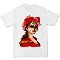 White Sugar skull girl Premium Tee - NancyCooperArtShop