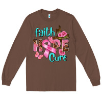 Chestnut Faith hope cure Breast Cancer Long Sleeve Tee - FaDigitalArtStudio