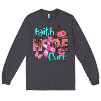 Smoke Faith hope cure Breast Cancer Long Sleeve Tee - FaDigitalArtStudio