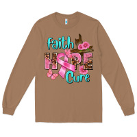 Toasted Coconut Faith hope cure Breast Cancer Long Sleeve Tee - FaDigitalArtStudio