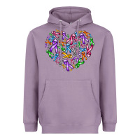 Lavender cancer ribbon heart Heavyweight Hoodie - AdoDesignShop