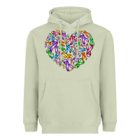 Matcha cancer ribbon heart Heavyweight Hoodie - AdoDesignShop
