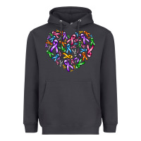 Smoke cancer ribbon heart Heavyweight Hoodie - AdoDesignShop