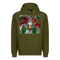 Army Green Chicken Premium Hoodie - CowhideDigitalArt