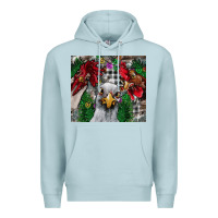 Blue Mist Chicken Premium Hoodie - CowhideDigitalArt