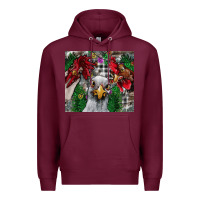 Burgundy Chicken Premium Hoodie - CowhideDigitalArt