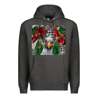 Charcoal Heather Chicken Premium Hoodie - CowhideDigitalArt