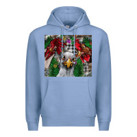 Colony Blue Chicken Premium Hoodie - CowhideDigitalArt