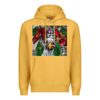 Mustard Chicken Premium Hoodie - CowhideDigitalArt