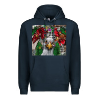 Navy Chicken Premium Hoodie - CowhideDigitalArt
