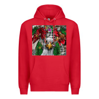 Red Chicken Premium Hoodie - CowhideDigitalArt