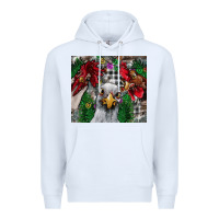 White Chicken Premium Hoodie - CowhideDigitalArt