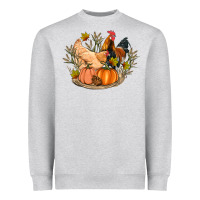 Fall Coop Animals Pumpkin Heavyweight Sweatshirt | Teevron
