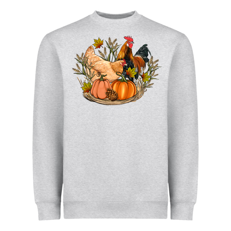 Fall Coop Animals Pumpkin Heavyweight Sweatshirt by Artiststas | Teevron