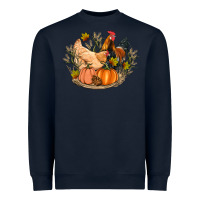 Navy fall coop animals pumpkin Heavyweight Sweatshirt - Artiststas