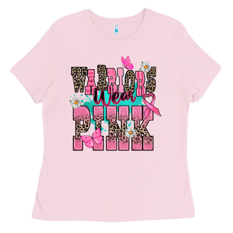 Warriors Wear Pink Cancer Awareness Ladies Tee by HowdyJamesFarm | Teevron