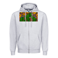 Heather Grey sunflowers and cactus license plate Zipper Hoodie - Artiststas