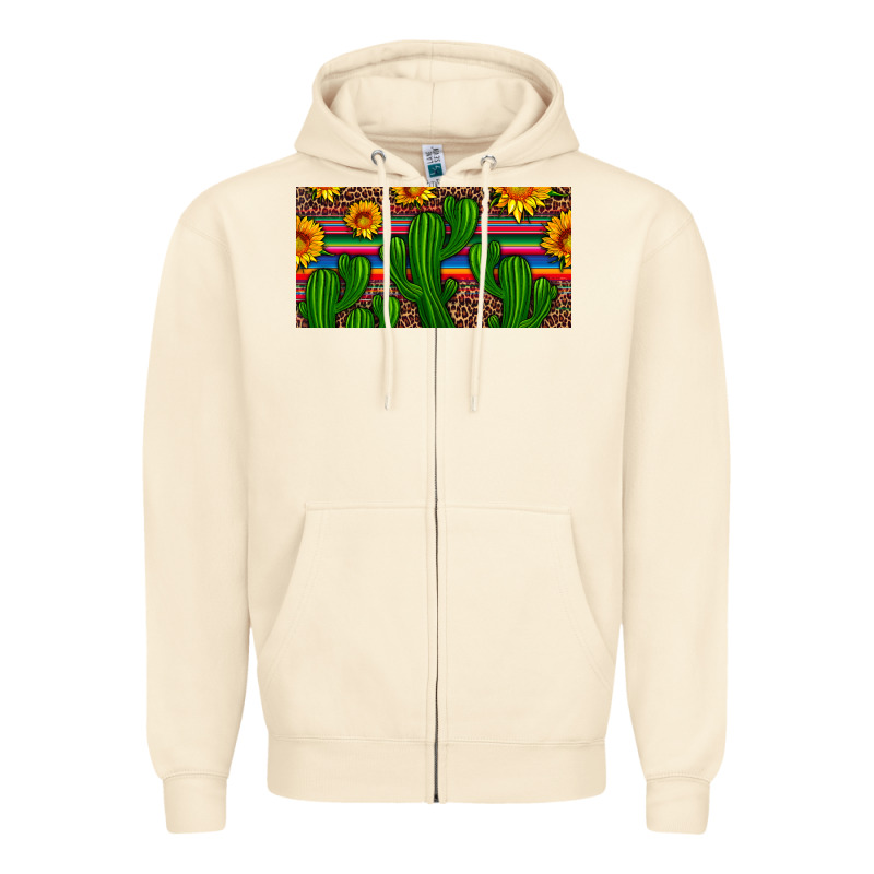 Sunflowers And Cactus License Plate Zipper Hoodie by Artiststas | Teevron
