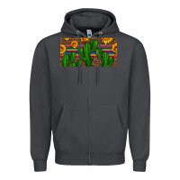 Smoke sunflowers and cactus license plate Zipper Hoodie - Artiststas