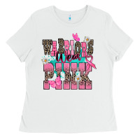 White Warriors wear pink Cancer Awareness Ladies Tee - HowdyJamesFarm