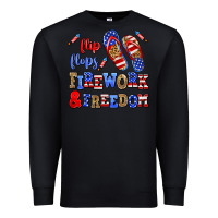 Black flip flops fireworks and freedom Premium Sweatshirt - AdoDesignShop