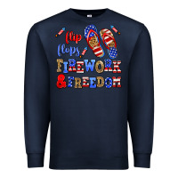 Navy flip flops fireworks and freedom Premium Sweatshirt - AdoDesignShop