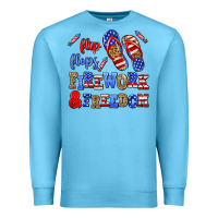 Ocean Blue flip flops fireworks and freedom Premium Sweatshirt - AdoDesignShop