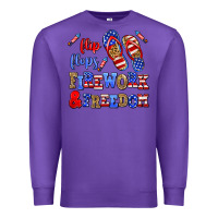 Purple flip flops fireworks and freedom Premium Sweatshirt - AdoDesignShop