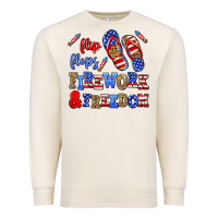 Sandshell flip flops fireworks and freedom Premium Sweatshirt - AdoDesignShop