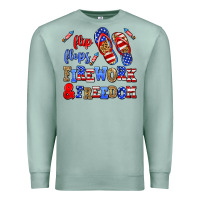 Seafoam flip flops fireworks and freedom Premium Sweatshirt - AdoDesignShop