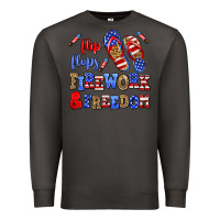 Smoke flip flops fireworks and freedom Premium Sweatshirt - AdoDesignShop
