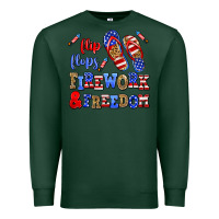 Sports Green flip flops fireworks and freedom Premium Sweatshirt - AdoDesignShop