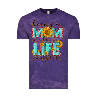 Cloud Purple Being a Mom makes my life complete Mother's Day Vintage Tee - CowGirlArtShop