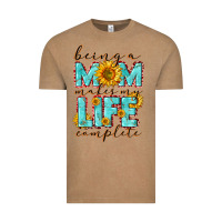 Vintage Coffee Being a Mom makes my life complete Mother's Day Vintage Tee - CowGirlArtShop