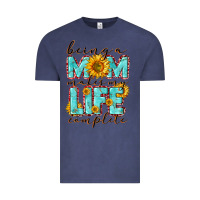 Vintage Denim Being a Mom makes my life complete Mother's Day Vintage Tee - CowGirlArtShop