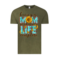 Vintage Olive Being a Mom makes my life complete Mother's Day Vintage Tee - CowGirlArtShop