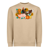 Mushroom Farm Life Fall Pig Cow Rooster Heavyweight Sweatshirt - Artiststas