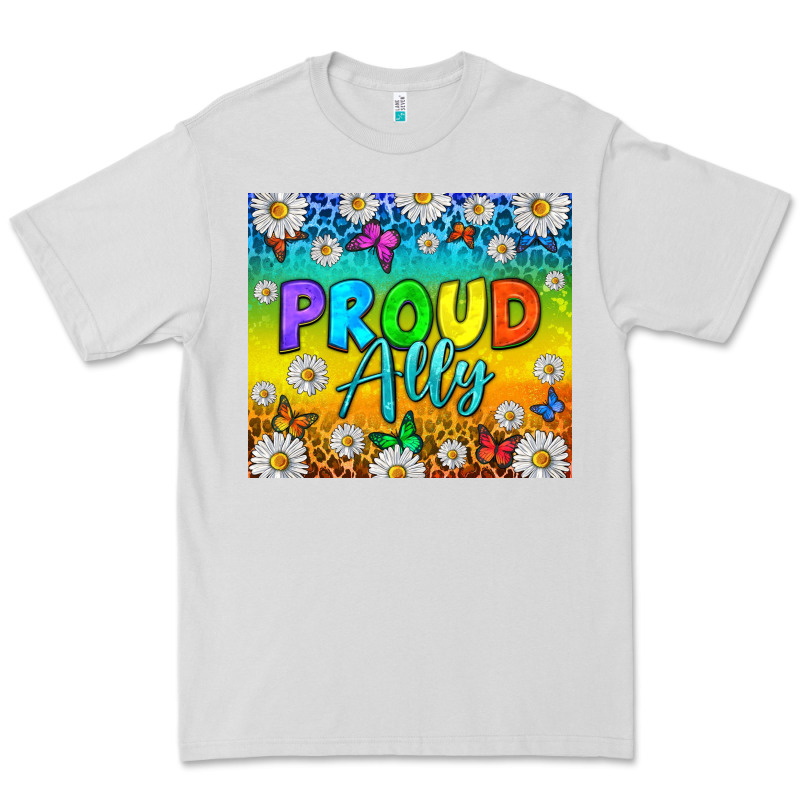Lgbtq+ Proud Ally With Daisy Premium Tee by NancyCooperArtShop | Teevron