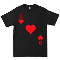 Black Queen Of Hearts  Playing Card   Halloween Costume Premium Tee - longCreatives