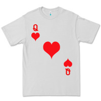 Dove Grey Queen Of Hearts  Playing Card   Halloween Costume Premium Tee - longCreatives