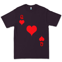 Plum Queen Of Hearts  Playing Card   Halloween Costume Premium Tee - longCreatives