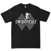 Black I'm Difficult Double Black Diamond Skiing Premium Tee - longCreatives