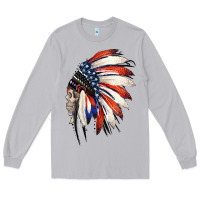 Moon Dust 4th of July Indian Headdress Gypsy Spirit Skull Long Sleeve Tee - Jasminsmagicworld