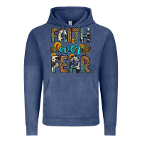 Vintage Denim faith over fear Vintage Hoodie - OliviaCreatesArt