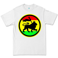 White Rasta Lion Premium Tee - longCreatives