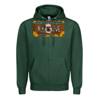 Sports Green western heifer mom with sunflowers and turquoise license plate Zipper Hoodie - Artiststas
