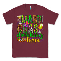 Burgundy Mardi Gras drinking team Classic Tee - HowdyJamesFarm