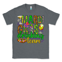 Charcoal Heather Mardi Gras drinking team Classic Tee - HowdyJamesFarm
